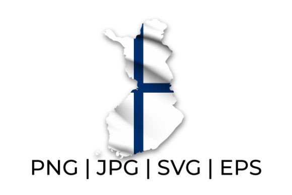 Download The Finland Waving Flag and Map Graphics - Map graphics Collection