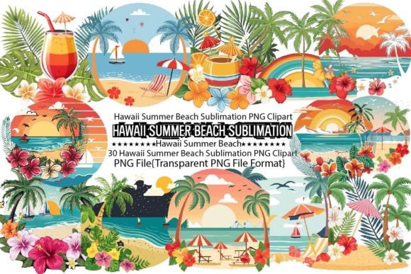 Download Hawaii Summer Beach Sublimation Bundle - Beach Collection
