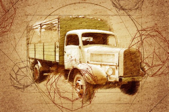 Download Vintage Truck Printable Graphics Pack 22 - Printable graphics Collection