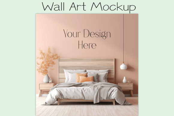 Download Peach Bedroom Wall Art Mockup - Bedroom wall Collection