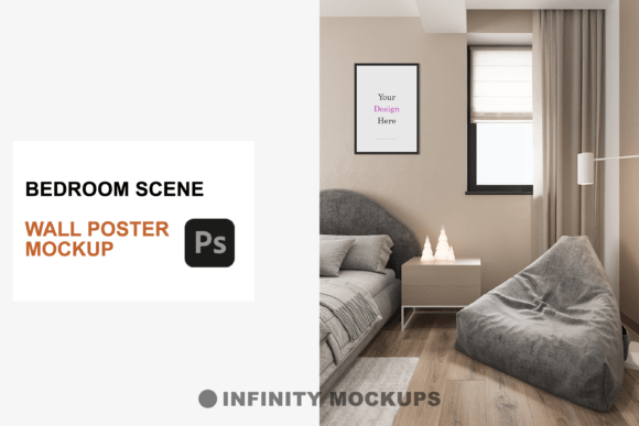 Download Bedroom Wall Drawing Mockup - Bedroom wall Collection