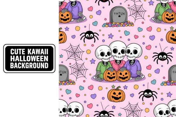 Download Cute Kawaii Halloween Background - Premium Resources