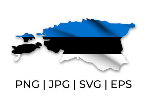 Download The Estonia Waving Flag and Map Graphics - Map graphics Collection