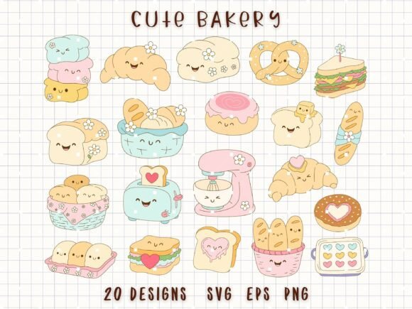 Download Bakery Clipart Bundle Cute Bread Svg - Premium Resources