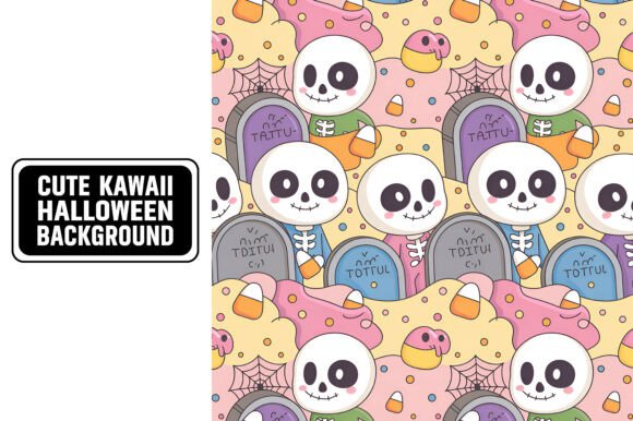 Download Cute Kawaii Halloween Background - Premium Resources
