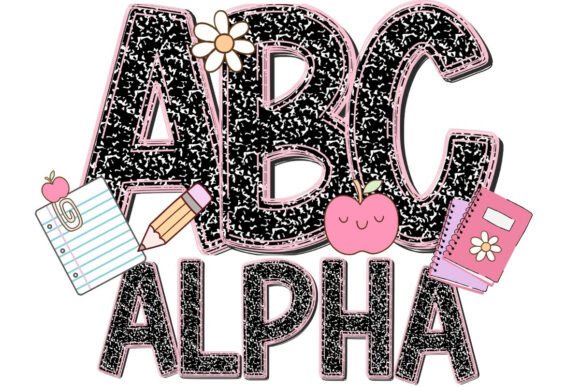 Download Neon Composition Notebook Letters PNG - Composition Collection