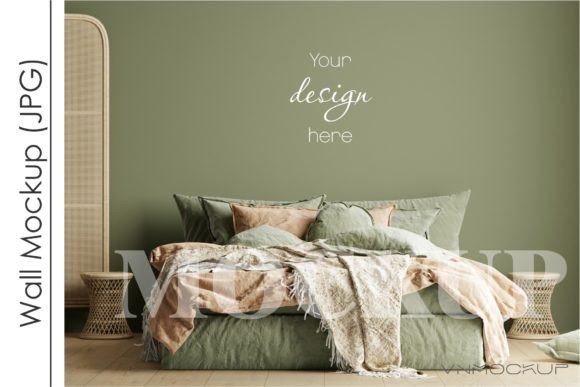 Download Bedroom Wall Mockup, Blank Wall Mockup - Bedroom wall Collection