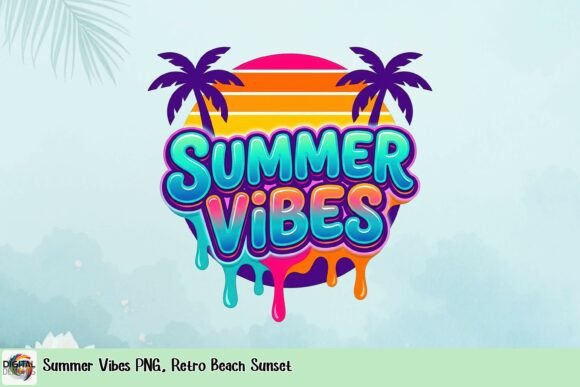 Download Summer Vibes PNG, Retro Beach Sunset - Beach Collection