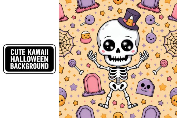 Download Cute Kawaii Halloween Background - Premium Bundle