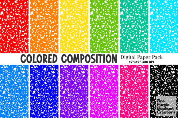 Download Colored Composition Notebook Pattern KDP - Composition Collection