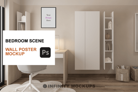 Download Bedroom Wall Frame Mockup - Bedroom wall Collection