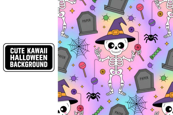 Download Cute Kawaii Halloween Background - Premium Resources