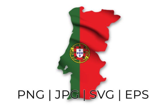 Download Portugal Waving Flag and Map Graphics - Map graphics Collection