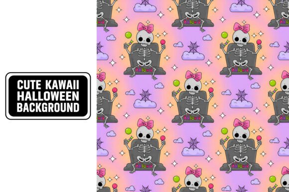 Download Cute Kawaii Halloween Background - Premium Resources