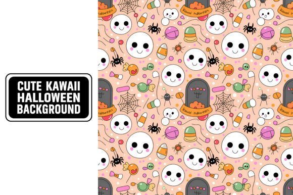 Download Cute Kawaii Halloween Background - Premium Resources