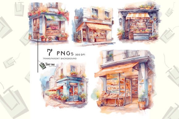Download Watercolor French Bakery Clipart Bundle - Bakery clipart Collection