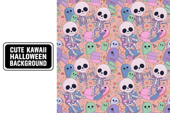Download Cute Kawaii Halloween Background - Premium Resources